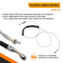 2017 - 2020 Haley Touring w/ABS Models TBW&Clutch line&Front Brake Line Kit (for 12" - 14" Handlebar) - Mofun - 90109006