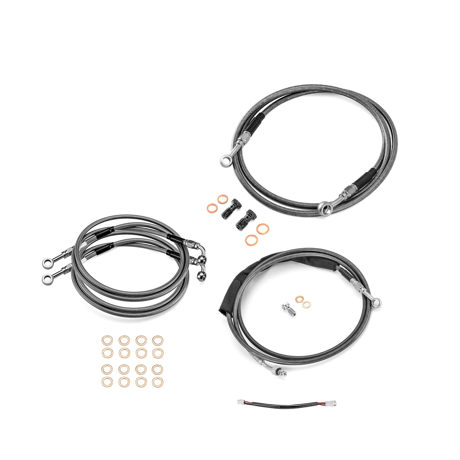 2017 - 2020 Haley Touring w/ABS Models TBW&Clutch line&Front Brake Line Kit (for 12