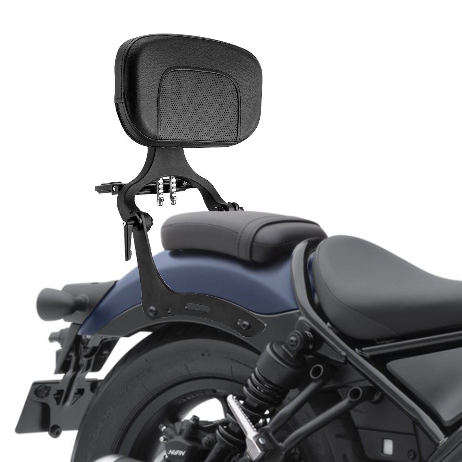 2017 - 2025 Honda Rebel 300 500 Matte Black Multi - function Foldable Adjustable Backrest - Mofun - 90302167