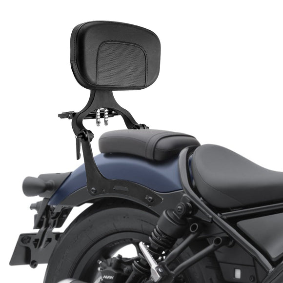 2017 - 2025 Honda Rebel 300 500 Matte Black Multi - function Foldable Adjustable Backrest - Mofun - 90302167