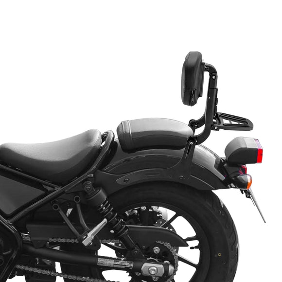 2017 - 2025 Honda Rebel 300 500 Matte Black Multi - function Foldable Adjustable Backrest - Mofun - 90302167