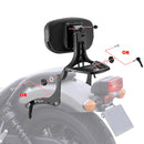 2017 - 2025 Honda Rebel 300 500 Matte Black Multi - function Foldable Adjustable Backrest - Mofun - 90302167