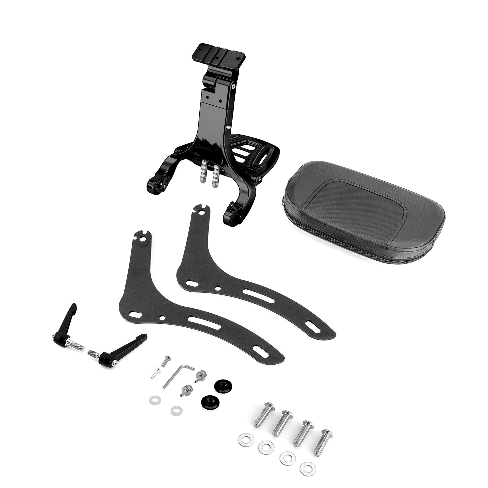 2017 - 2025 Honda Rebel 300 500 Matte Black Multi - function Foldable Adjustable Backrest - Mofun - 90302167