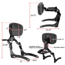 2006 - 2025 Kawasaki Vulcan 900 Matte Black Multi - Function Adjustable Foldable Backrest - Mofun - 90302166