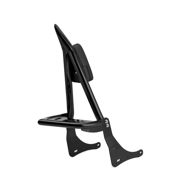 2017 - 2025 Kawasaki Vulcan S EN650 Gloss Black 27.6" Height Sharp Angle Passenger Backrest Sissy Bar with Luggage Rack - Mofun - 90302184