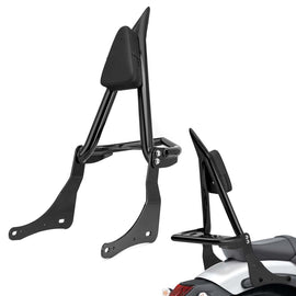 2017 - 2025 Kawasaki Vulcan S EN650 Gloss Black 27.6" Height Sharp Angle Passenger Backrest Sissy Bar with Luggage Rack - Mofun - 90302184
