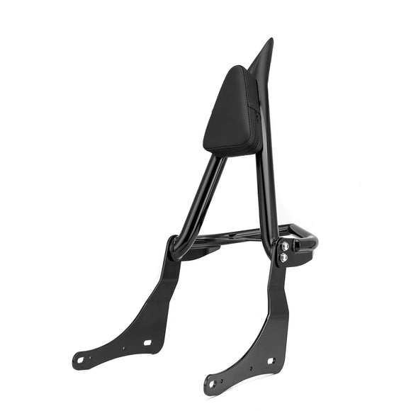 2017 - 2025 Kawasaki Vulcan S EN650 Gloss Black 27.6" Height Sharp Angle Passenger Backrest Sissy Bar with Luggage Rack - Mofun - 90302184