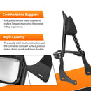 2017 - 2025 Kawasaki Vulcan S EN650 Gloss Black 27.6" Height Sharp Angle Passenger Backrest Sissy Bar with Luggage Rack - Mofun - 90302184