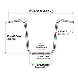 2017–2025 Harley Touring Road King Special FLHRXS 1.25" Clamp Ape Hangers Handlebar - Mofun - 90101133