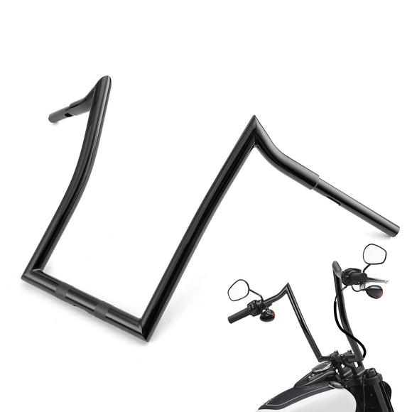 2018 - 2023 Harley Softail Fat Bob FXFB/S Breakout FXBR/S Gloss Black 1.25" Clamp 15.5" Rise APE Hanger Bar - Sharp Handlebar - Mofun - 90101474