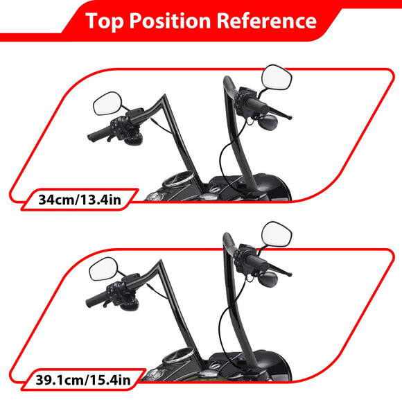 2018 - 2023 Harley Softail Fat Bob FXFB/S Breakout FXBR/S Gloss Black 1.25" Clamp 16" Rise APE Hanger Bar - Sharp Handlebar - Mofun - 90101474