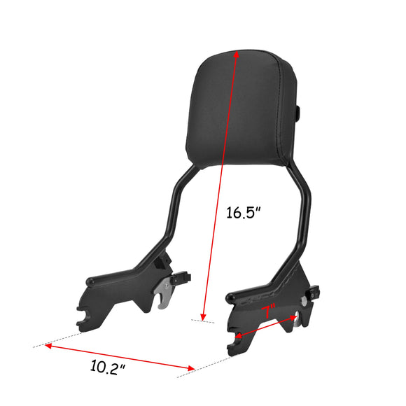 2018 - 2024 Harley FLDE FLHC FLSL FXBB Staindard Height Passenger Sissy Bar & Docking Hardware Kit - Mofun - HD062 - B+HD043 - B