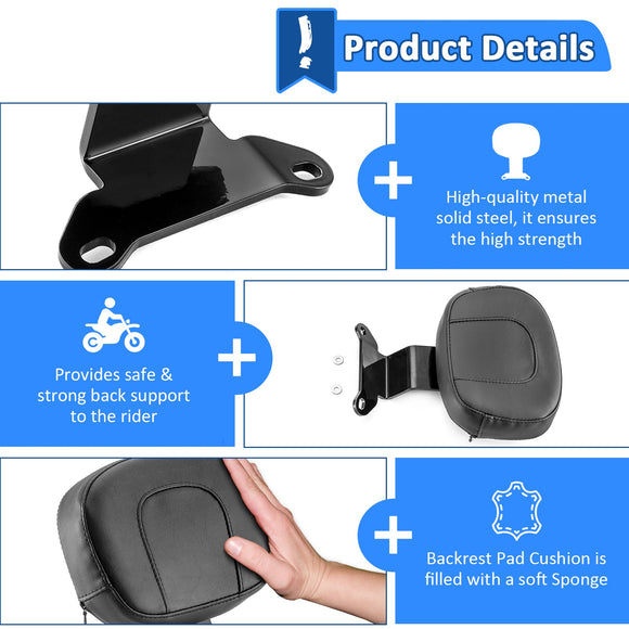 2018 - 2024 Harley Softail Breakout / 114 Metal Solid Steel Driver Backrest - Mofun - 90301017