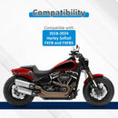 2018 - 2024 Harley Softail Fat Bob 114 FXFB FXFBS Gloss Black 24" Quick Detachable Passenger Sissy Bar Backrest - Mofun - 90302125