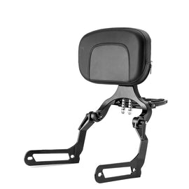 2018 - 2024 Harley Softail Fat Bob FXFB FXFBS Gloss Black Adjustable Foldable Passenger Driver Backrest - Mofun - 90302155