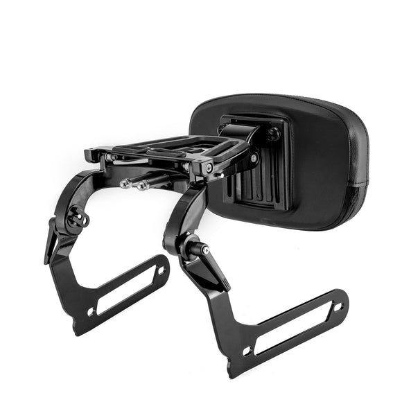 2018 - 2024 Harley Softail Fat Bob FXFB FXFBS Gloss Black Adjustable Foldable Passenger Driver Backrest - Mofun - 90302155