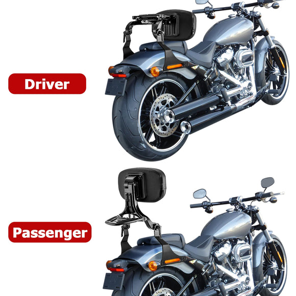 2018 - 2024 Harley Softail Fat Boy FLFB/S Breakout FXBR/S Gloss Black Multi - Purpose Adjustable Backrest - Mofun - 90302154