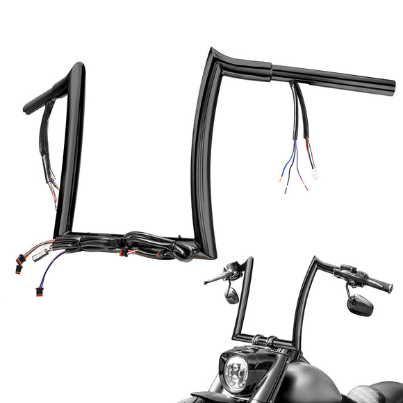 2018 - 2024 Harley Softail Fat Boy/Breakout /Touring Road King Special / Freewheeler 12" PRE - WIRED APE Hanger Bar - Sharp Handlebar - Mofun - 90101732