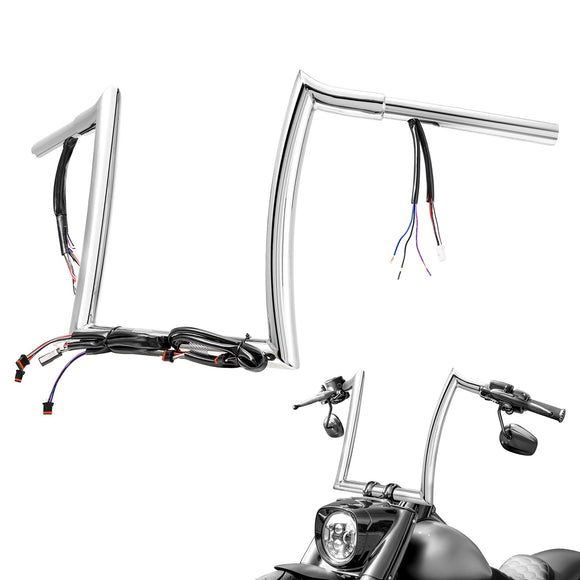 2018 - 2024 Harley Softail Fat Boy/Breakout /Touring Road King Special / Freewheeler 12" PRE - WIRED APE Hanger Bar - Sharp Handlebar - Mofun - 90101731