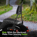 2018 - 2024 Harley Softail FXBB/S FLHC/S FXST Quick Release Gloss Black Passenger Backrest Sissy Bar - Mofun - 90302121