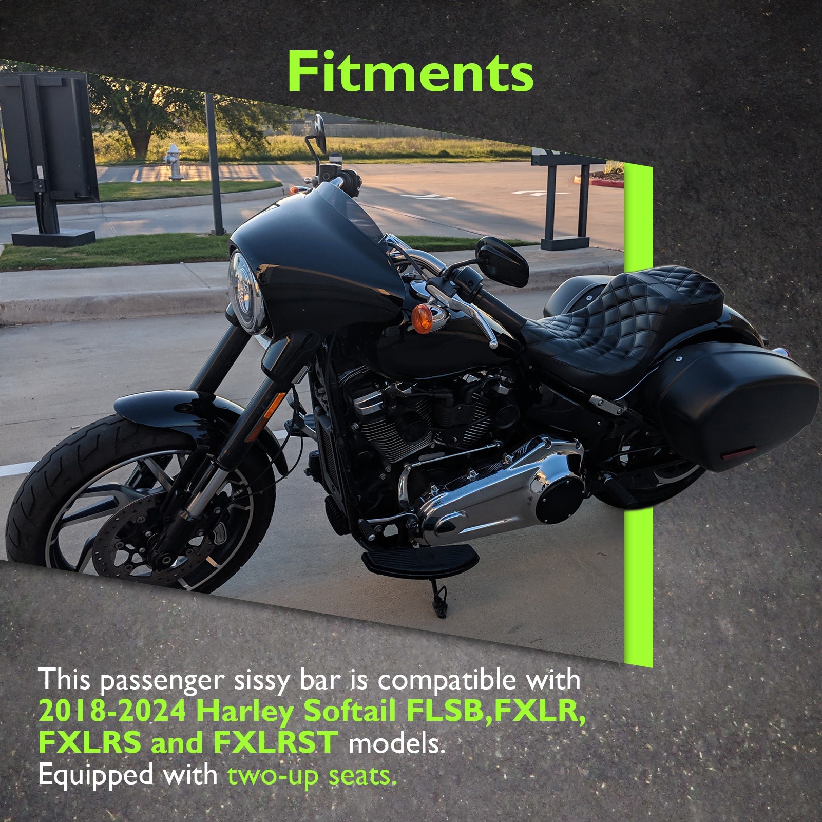 2018 - 2024 Harley Softail Low Rider FXLR FXLRS FXLRST Gloss Black 24.5