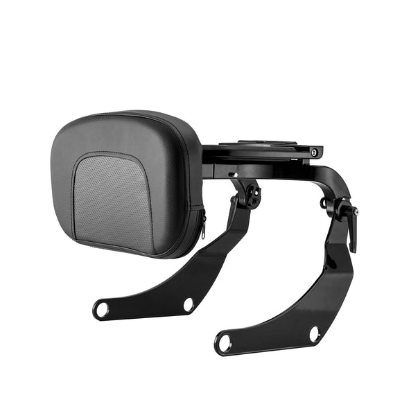 2018 - 2024 Harley Softail Low Rider FXLR FXLRS Gloss Black Foldable Adjustable Passenger Driver Backrest - Mofun - 90302156