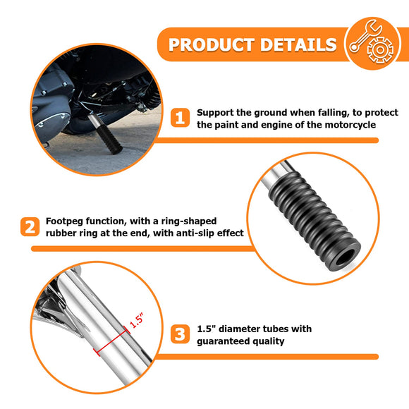 2018 - 2024 Harley Softail Low Rider Steel Passenger Foot Peg Rear Crash Bar - Mofun - 90202008