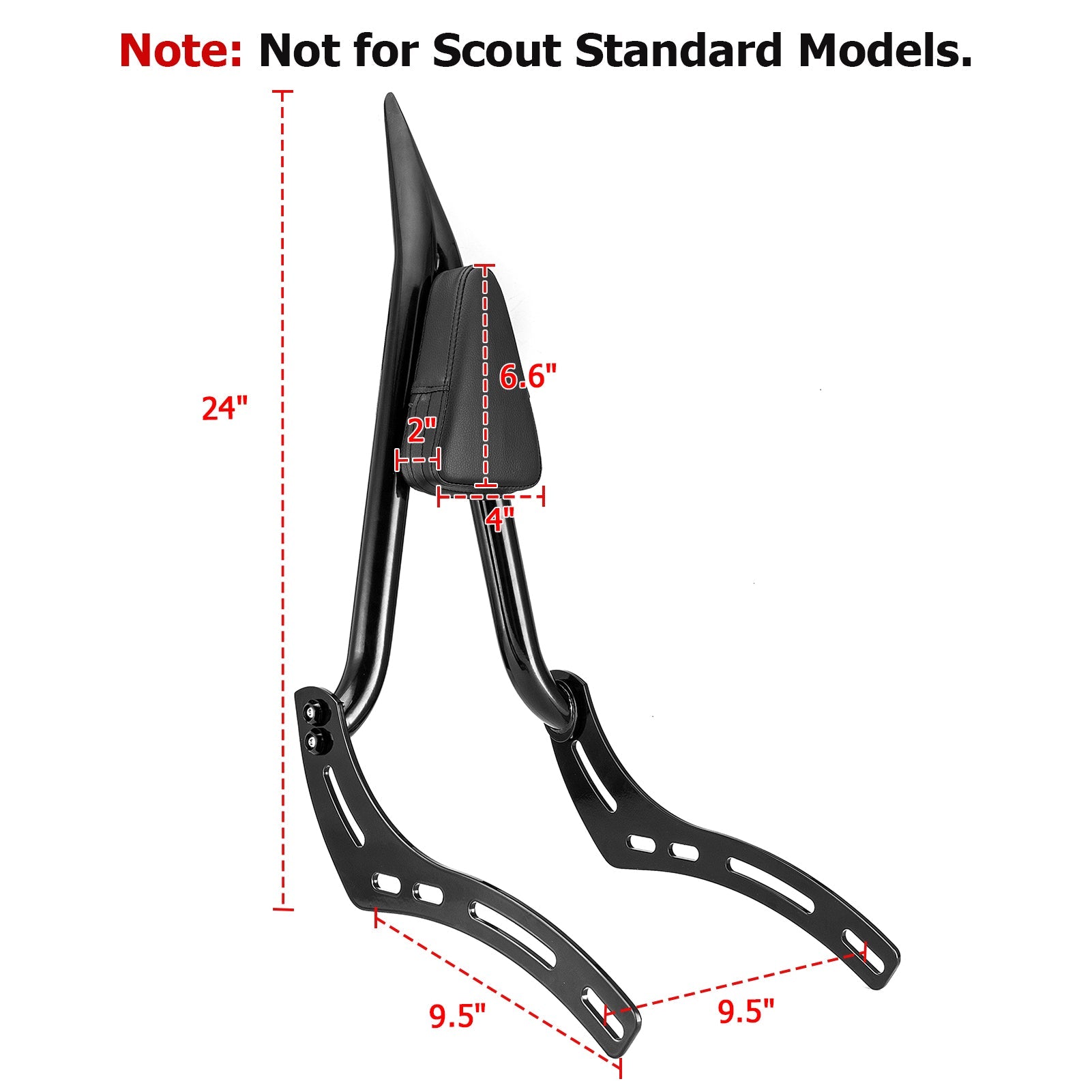 2018 - 2024 Indian Scout Bobber Black Solid Steel 24