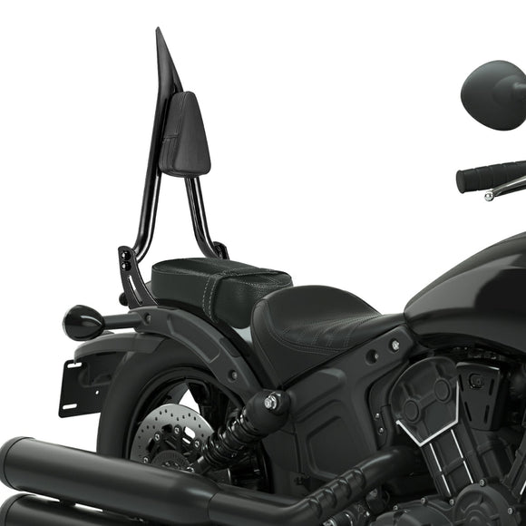2018 - 2024 Indian Scout Bobber Black Solid Steel 24" Passenger Backrest Sissy Bar - Mofun - 90302147