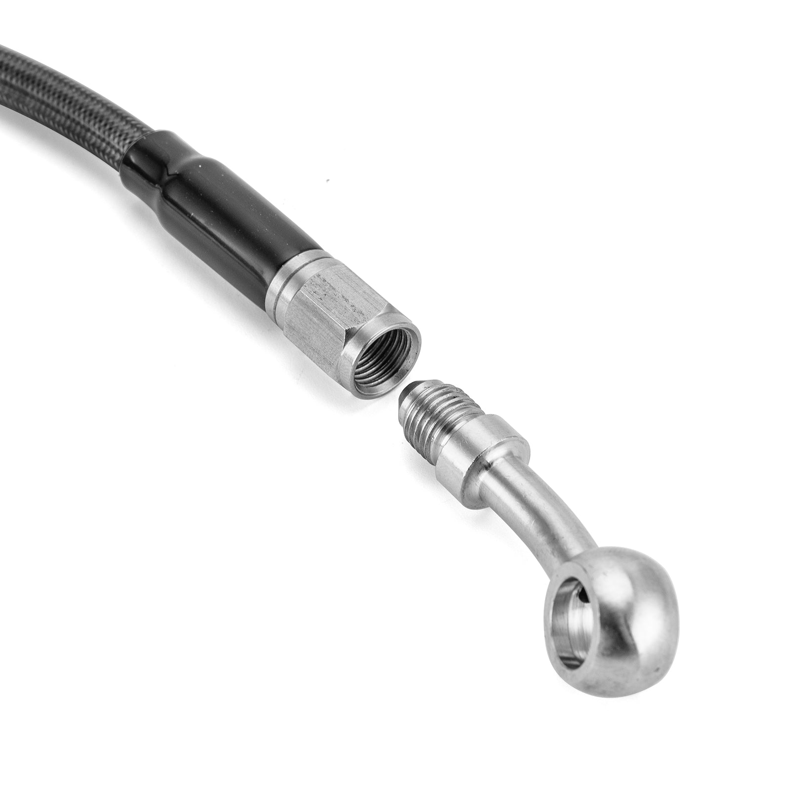 2018 - 2024 Softail Heritage Classic 114/Classic 38" Extended Length Stainless Steel ABS Upper Hydraulic Front Brake Line Kit for 16" - 18" Handlebar - Mofun - 90110443