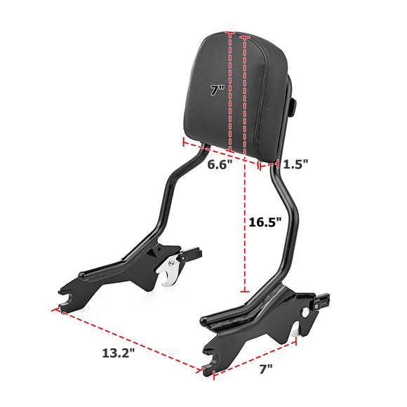 2018 - 2025 Harley Softail Fat Bob FXFB FXFBS Detachable Sissy Bar Passenger Backrest - Mofun - HD097 - B