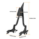 2018 - 2025 Harley Softail Fat Bob FXFB FXFBS Gloss Black 24" Quick Release Passenger Backrest Sissy Bar - Mofun - 90302124
