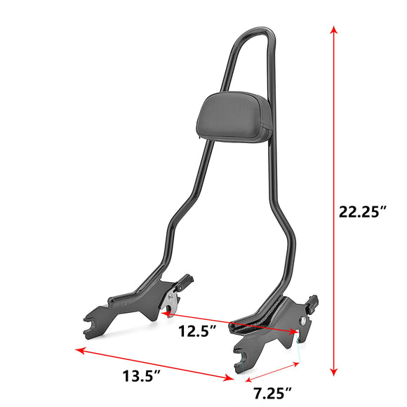 2018 - 2025 Harley Softail FXFB FXFBS Fat Bob 114 FXFBS Sissy Bar Backrest - Mofun - 90302026