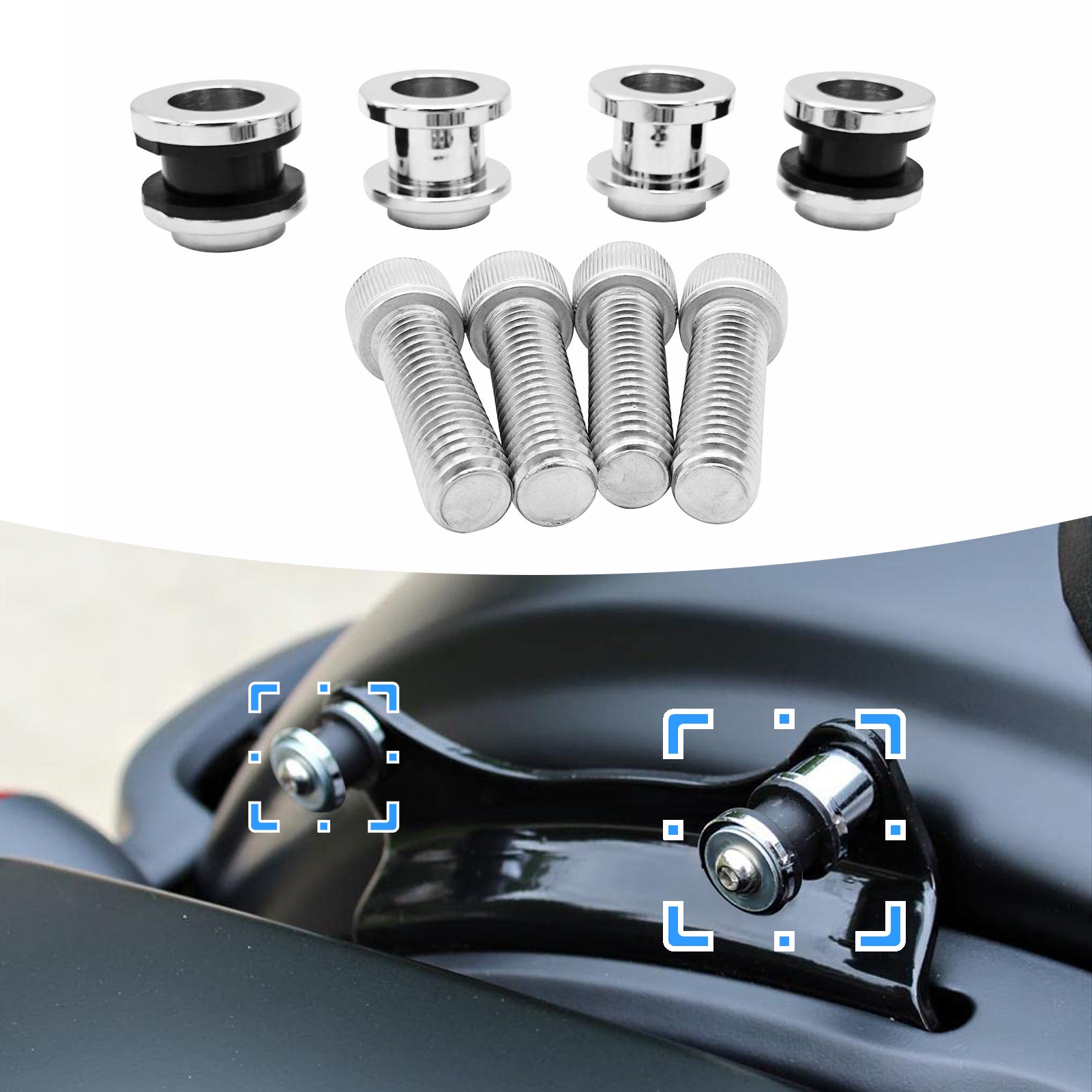 2018 - 2025 Harley Softail Low Rider Heritage Classic FLHC Sissy Bar 4 Point Docking Hardware Replace Kit - Mofun - HD043 - B