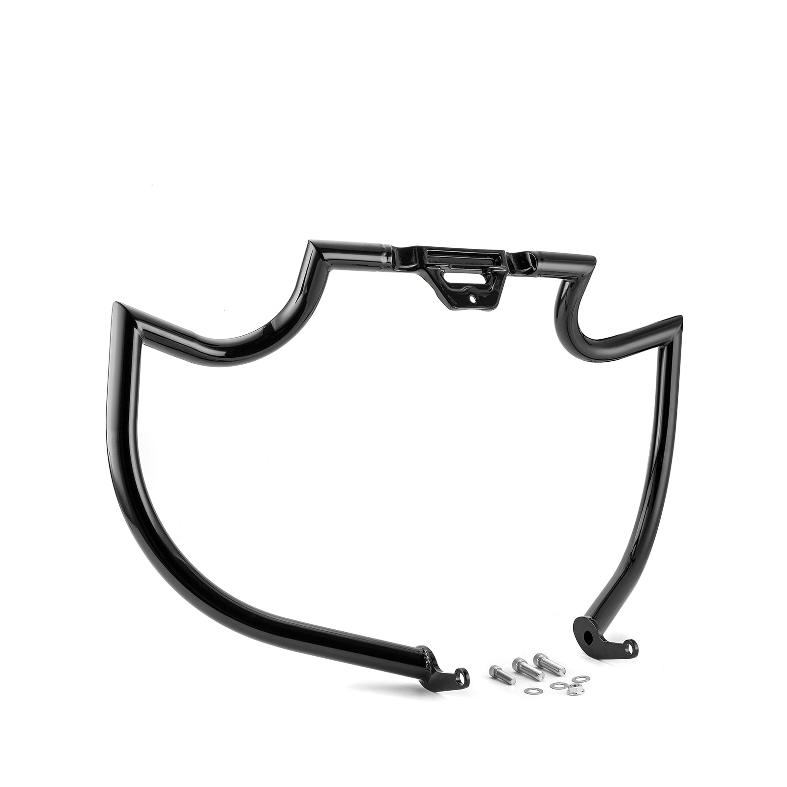 2018 - 2025 Harley Softail Low Rider/Street Bob/Fat Boy Black Highway Bar Front Engine Guard Crash Bar, Sharp Angle - Mofun - 90201072