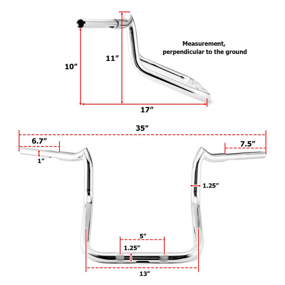 2018 - 2025 Indian Chieftain/Roadmaster Steel +6" Apache Baggers Handlebar Ape Hanger - Mofun - 90101441