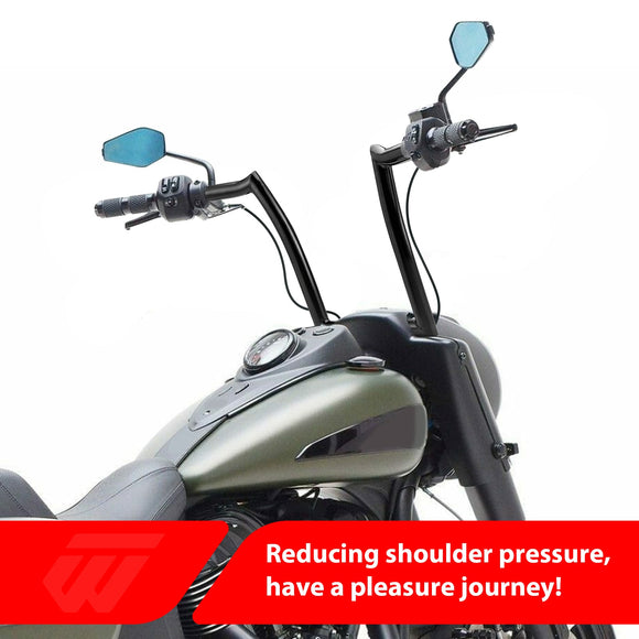 2018 - 2025 Indian Springfield & 2018 - 2021 Chief 12" Gloss Black APE Hanger Bar - Sharp Handlebar - Mofun - 90101572