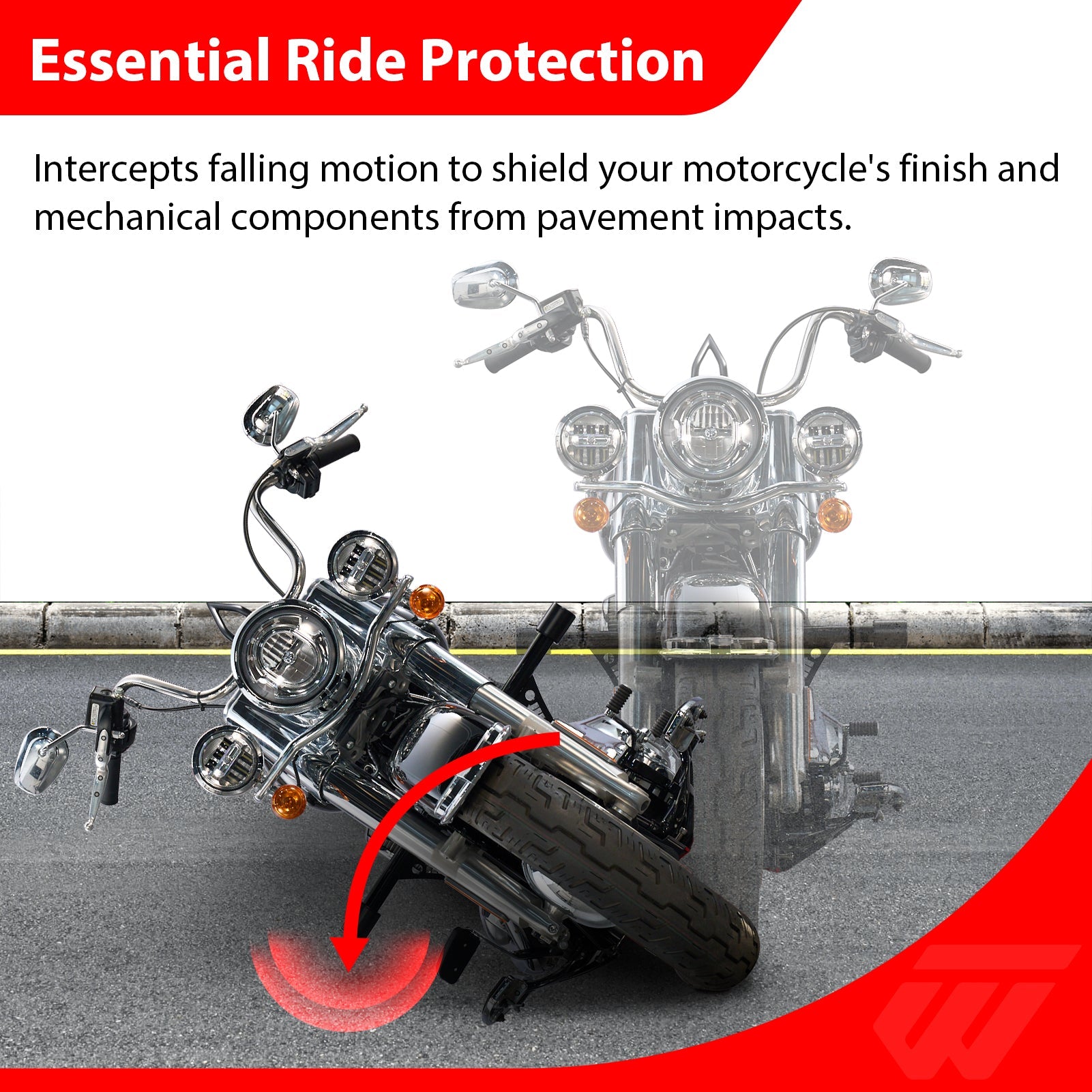 2018 - 2026 Harley Softail with Forward/Mid Control Models Front Flat - Out Bar Highway Engine Guard Crash Bar - Mofun - 90201130
