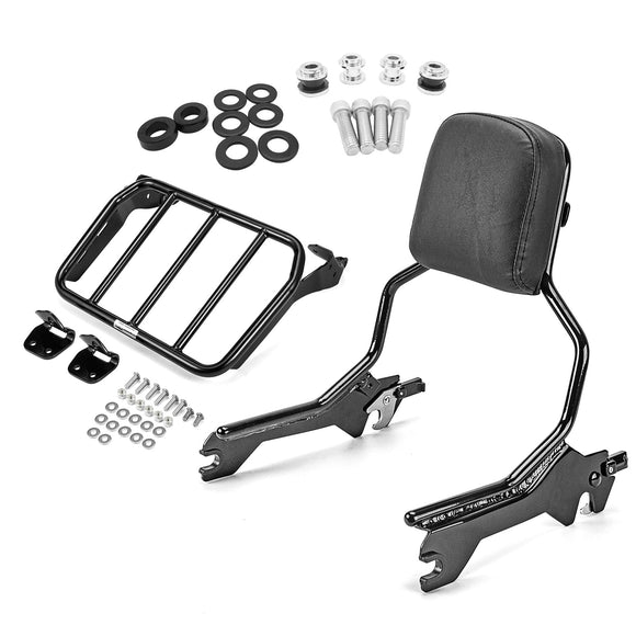 2018+ Harley Softail Fat Boy Breakout Passenger Backrest Sissy Bar Luggage Rack Docking Kit - Mofun - HD064 - B+HD065 - B+HD043 - C
