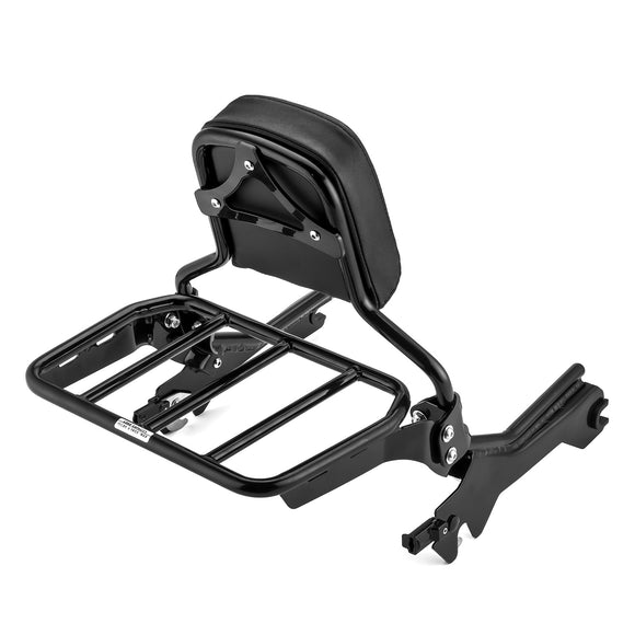 2018+ Harley Softail Fat Boy Breakout Passenger Backrest Sissy Bar Luggage Rack Docking Kit - Mofun - HD064 - B+HD065 - B+HD043 - C