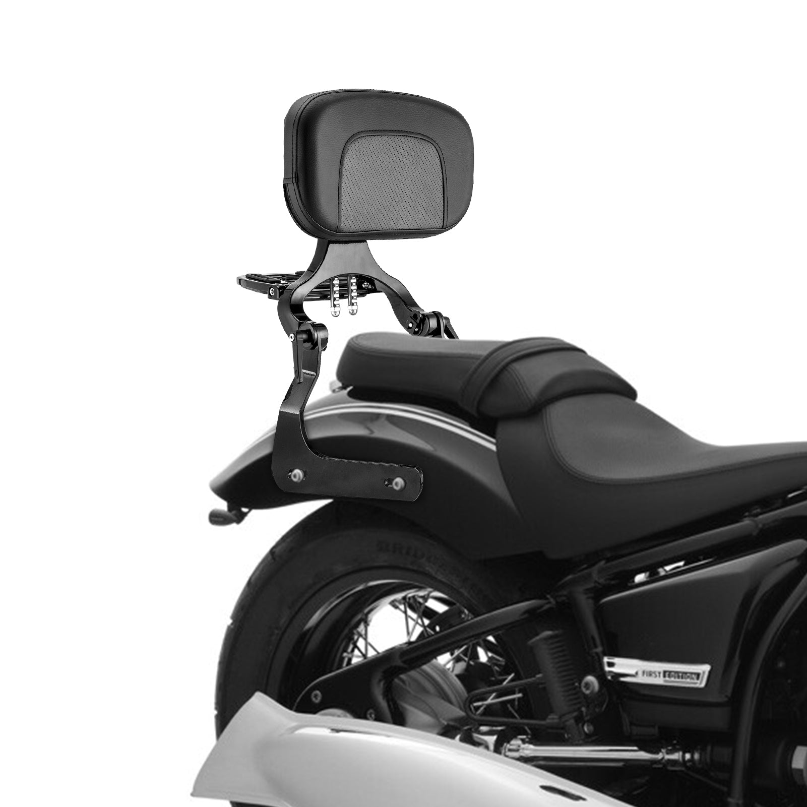 2020 - 2025 BMW R18 / R18 CLassic Gloss Black Multi - Purpose Adjustable Passenger/Driver Backrest - Mofun - 90302180