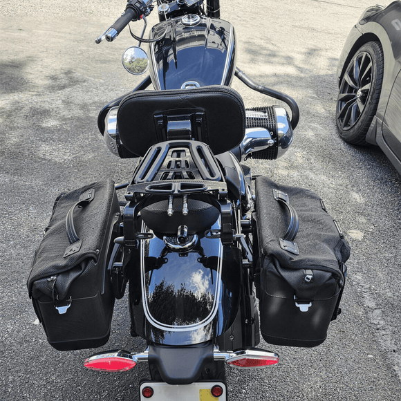 2020 - 2025 BMW R18 / R18 CLassic Gloss Black Multi - Purpose Adjustable Passenger/Driver Backrest - Mofun - 90302180