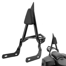 2020 - 2025 BMW R18/R18 CLassic Gloss Black 26.3" Height Sharp Angle Passenger Backrest Sissy Bar with Luggage Rack - Mofun - 90302187