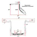 2020+ Indian Challenger Chrome Bagger Handlebar 1.5" Bar Diameter | 14" Rise - Mofun - 90101421