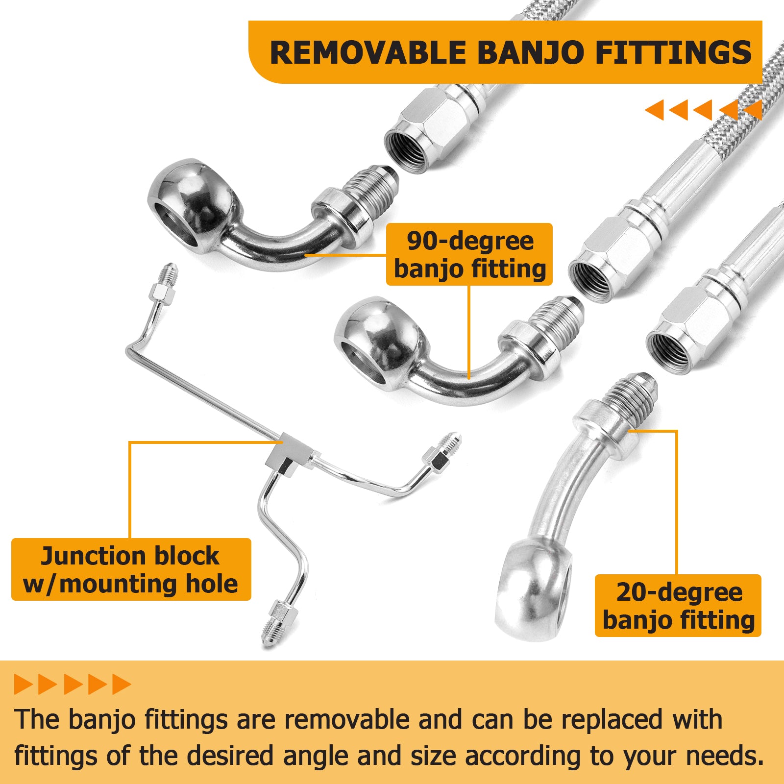 2021 - 2023 Harley Touring Milwaukee - Eight Non - ABS Models Throttle by Wire Extension, Extended Length Clutch Cable and Hydraulic Front Non - ABS Brake Line (for 16