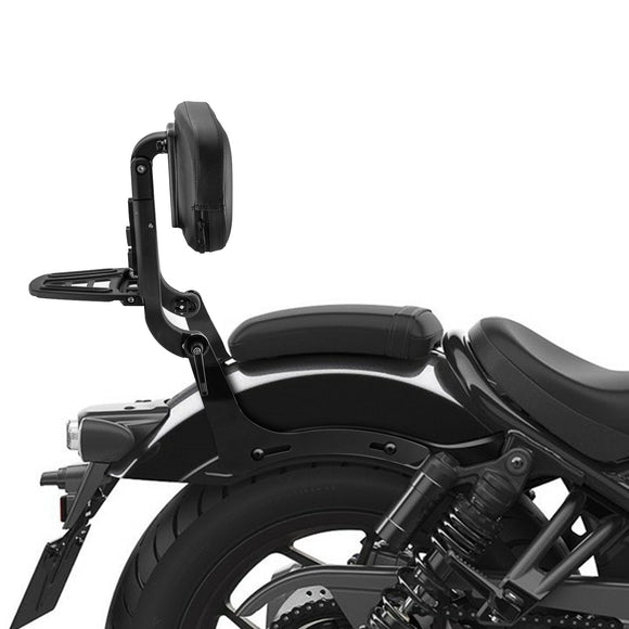 2021 - 2025 Honda Rebel 1100 CMX 1100 Matte Black Multi - Function Foldable Passenger Driver Backrest - Mofun - 90302168
