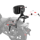 2021 - 2025 Honda Rebel 1100 CMX 1100 Matte Black Multi - Function Foldable Passenger Driver Backrest - Mofun - 90302168