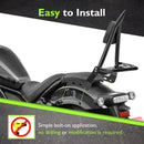 2021 - 2025 Honda Rebel 1100 Gloss Black 27.2" Height Sharp Angle Passenger Backrest Sissy Bar with Luggage Rack - Mofun - 90302186