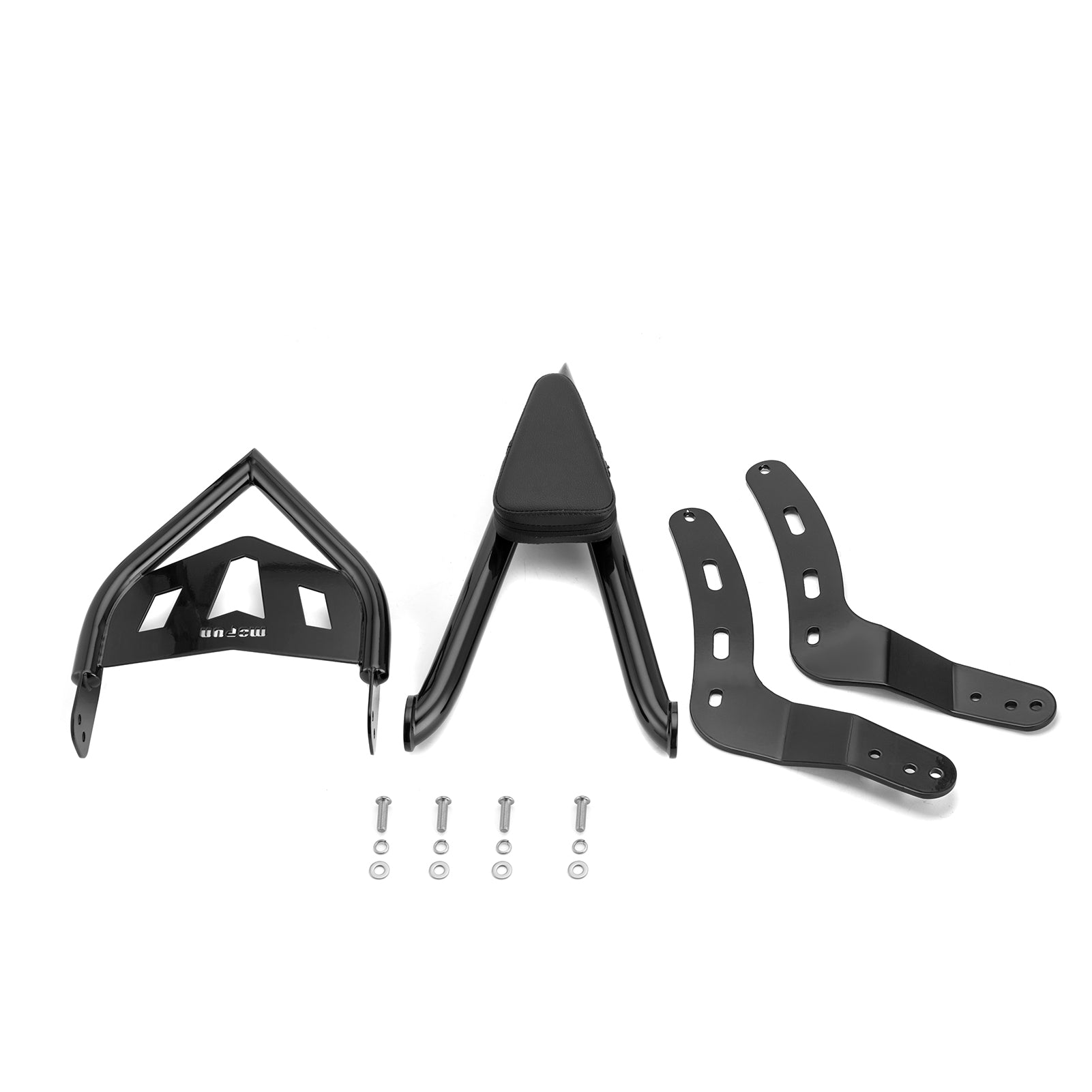 2021 - 2025 Honda Rebel 1100 Gloss Black 27.2" Height Sharp Angle Passenger Backrest Sissy Bar with Luggage Rack - Mofun - 90302186