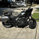 2021 - 2026 Honda Rebel 1100 Matte Black Multi - Function Foldable Passenger Driver Backrest - Mofun - 90302168